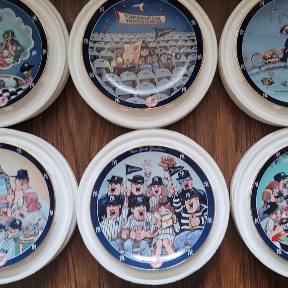 LIMITED ED DANBURY MINT THE ULTIMATE NY YANKEES FAN COLLECTOR'S PLATE SET 6 of 8 - Picture 1 of 15